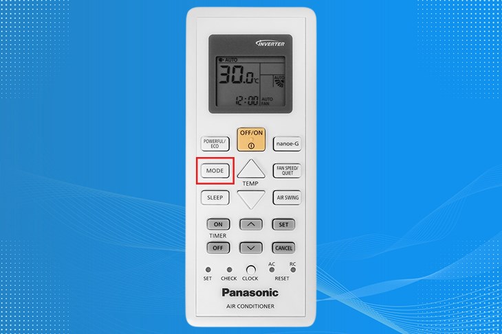 Bật chế độ làm lạnh máy lạnh Panasonic