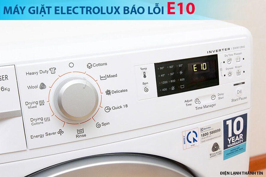 máy giặt Electrolux báo lỗi E10